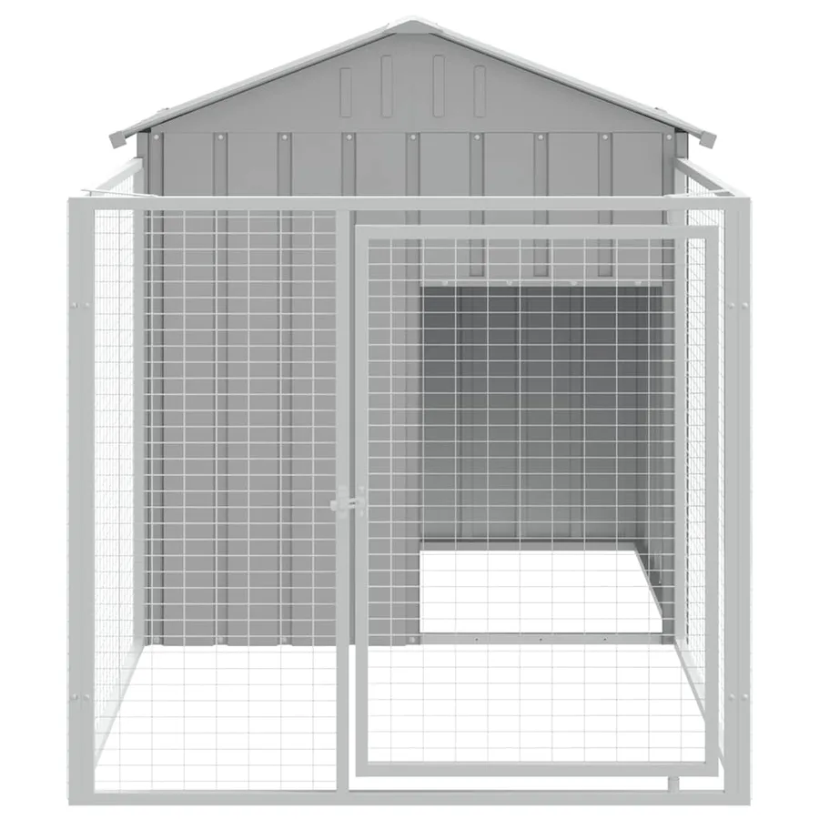 Niche pour chien avec cour gris clair 117x201x123 cm - 3
