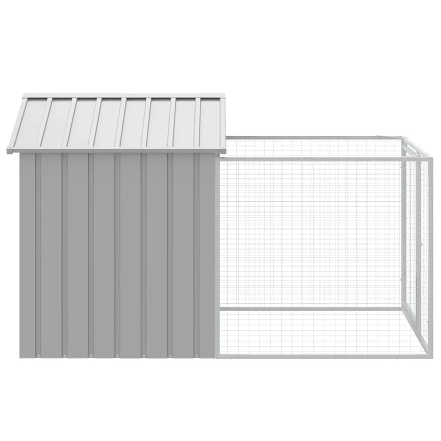 Niche pour chien avec cour gris clair 117x201x123 cm - 4