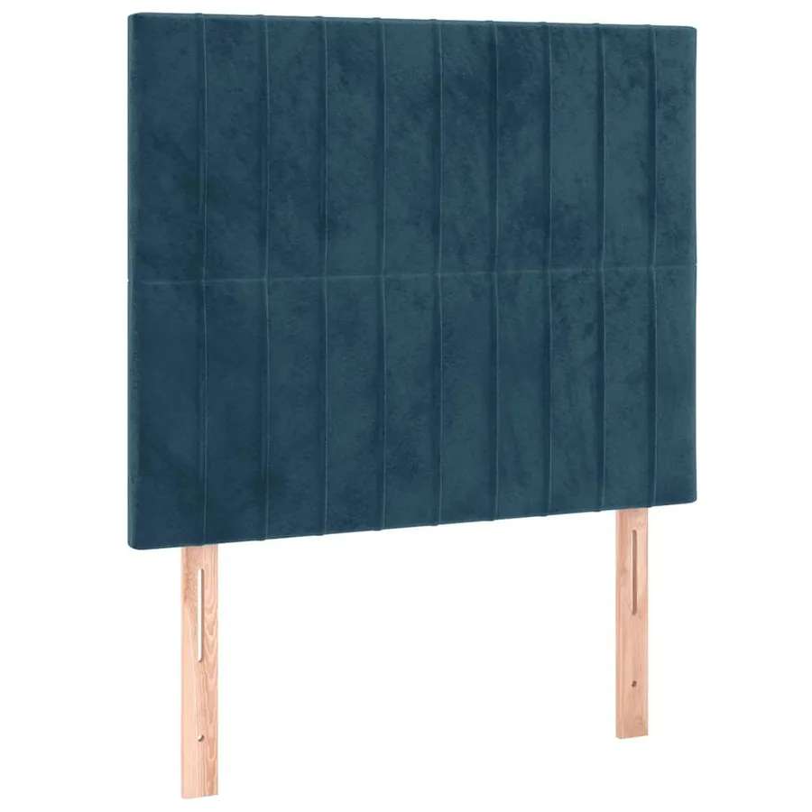 Sommier à lattes de lit avec matelas Bleu foncé 90x200 cm - 5