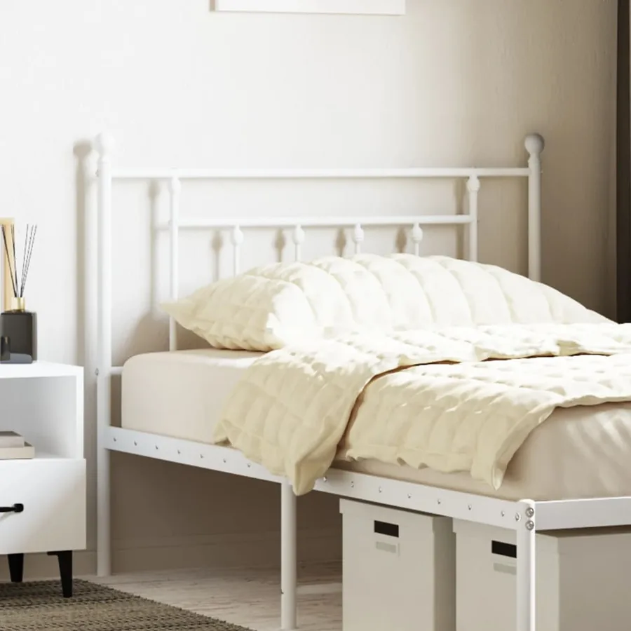 Tête de lit de remplacement métal blanc 100 cm
