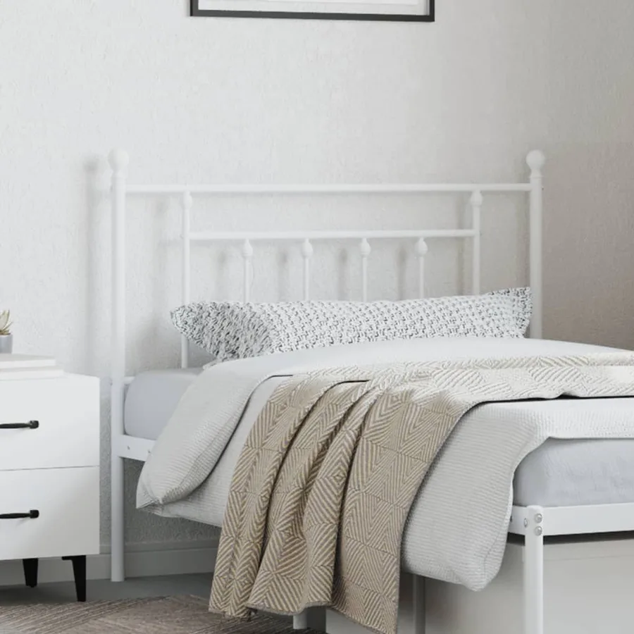 Tête de lit de remplacement métal blanc 100 cm - 3