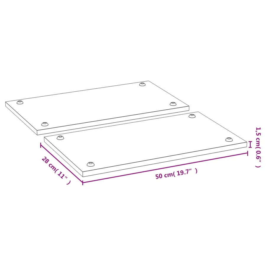 Couvercles de cuisinière 2 pcs 50x28x1,5 cm bambou - 4