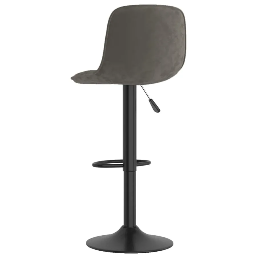 Tabourets de bar lot de 2 gris foncé velours - 6