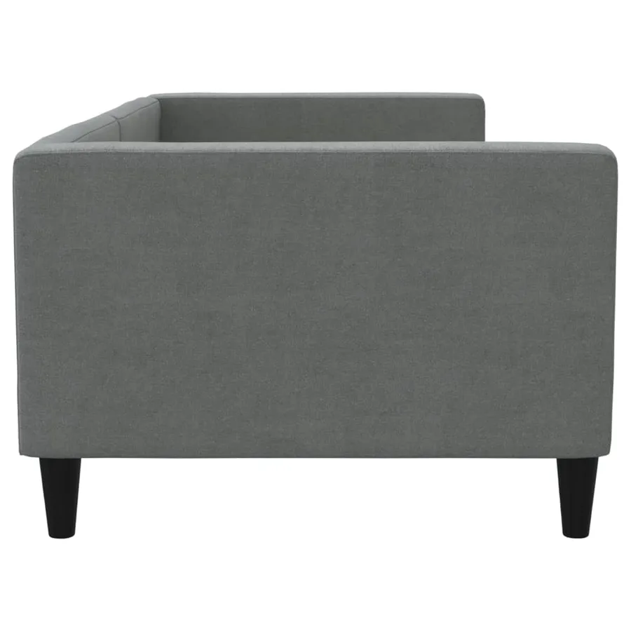 Lit de repos sans matelas gris foncé 90x200 cm tissu - 4