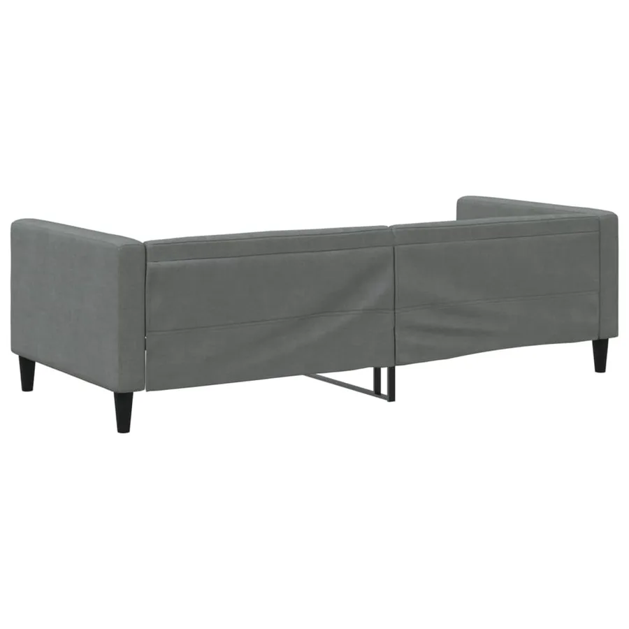 Lit de repos sans matelas gris foncé 90x200 cm tissu - 5