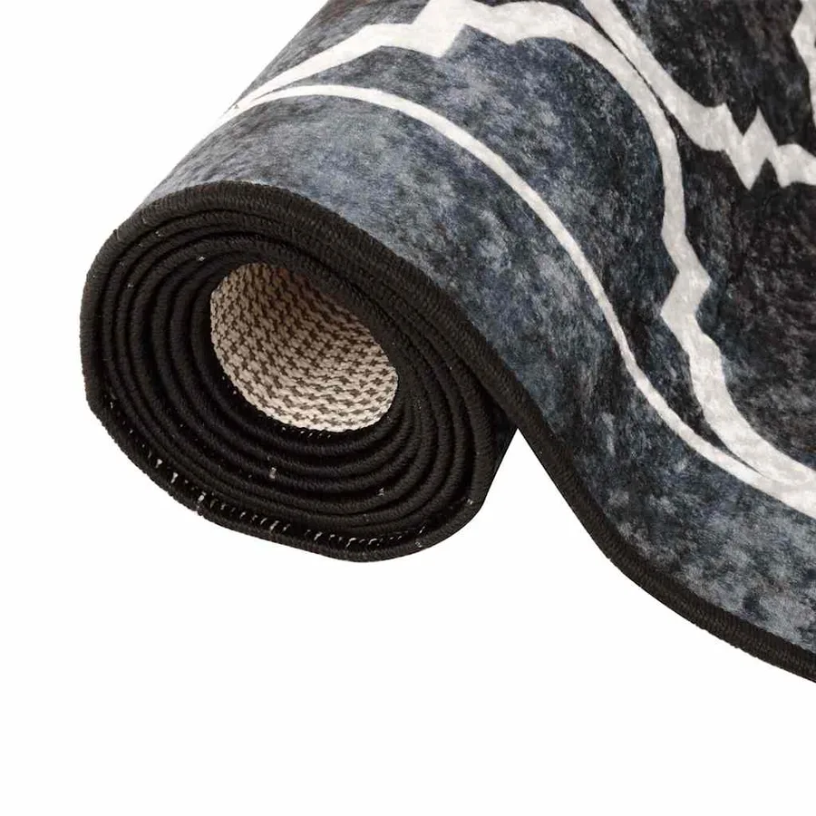 Tapis lavable noir et blanc 160x230 cm - 5