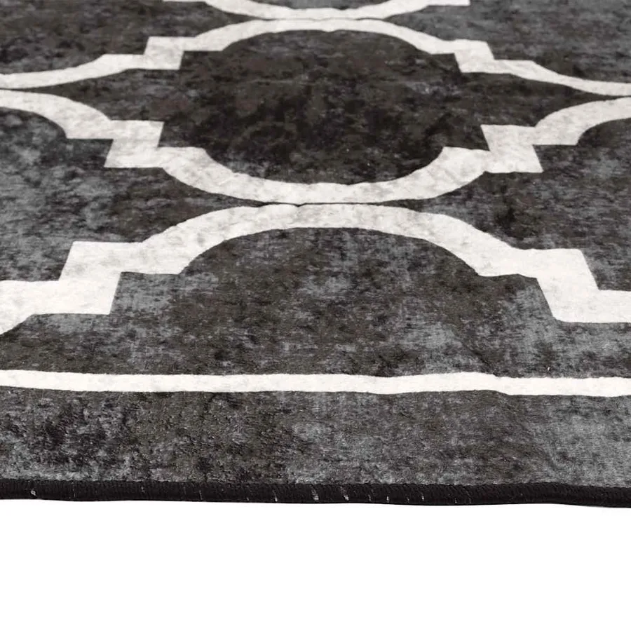 Tapis lavable noir et blanc 160x230 cm - 6