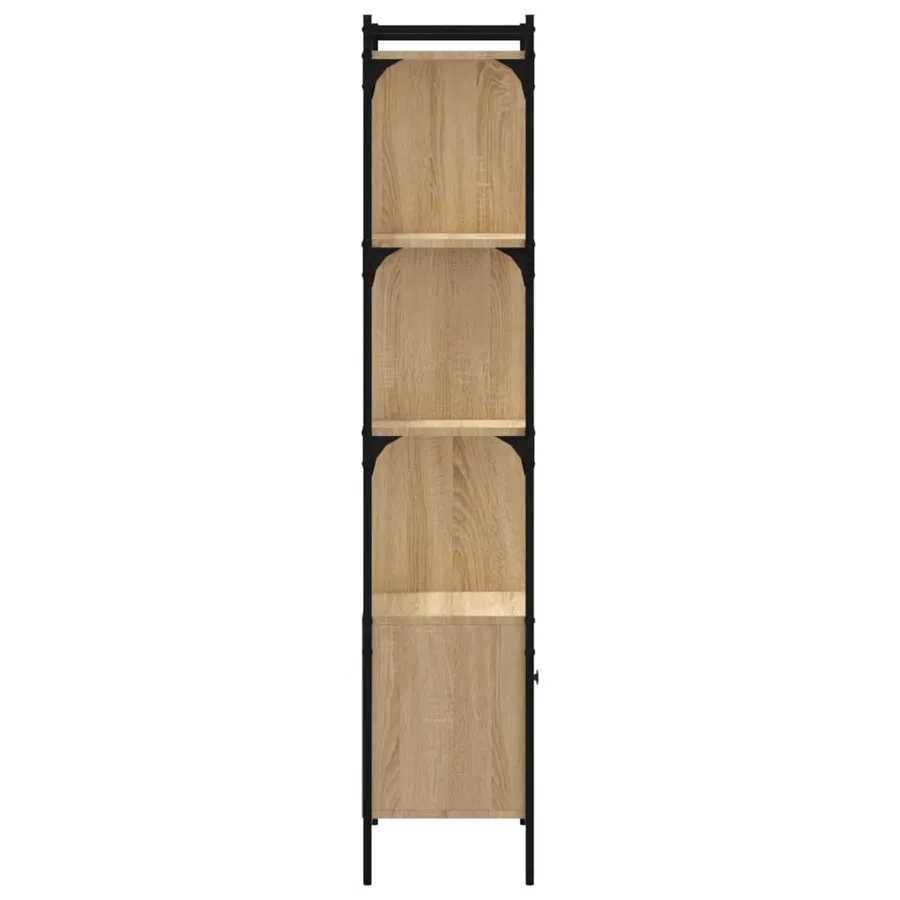 Bibliothèque avec porte chêne sonoma 44,5x30x154,5 cm - 5