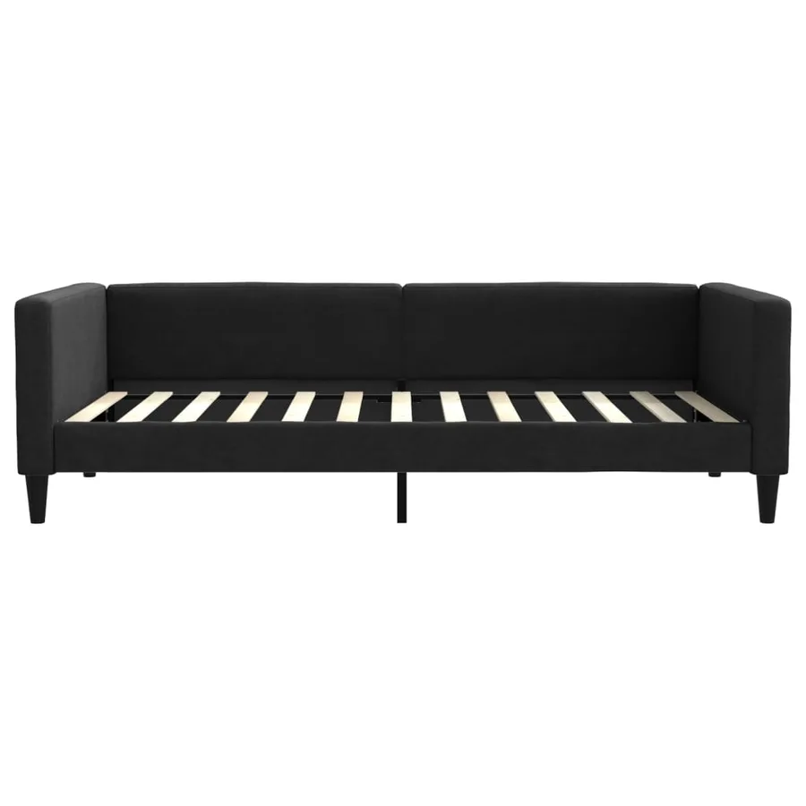 Lit de jour avec gigogne sans matelas noir 100x200 cm - 7