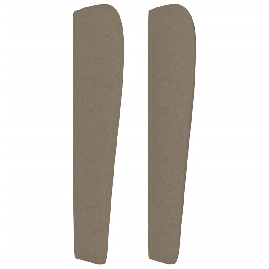 Tête de lit avec oreilles Taupe 203x23x118/128 cm Tissu - 4