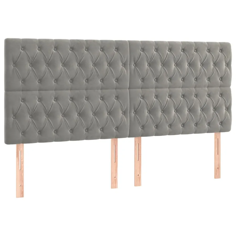 Sommier à lattes de lit matelas et LED Gris clair 200x200 cm - 7