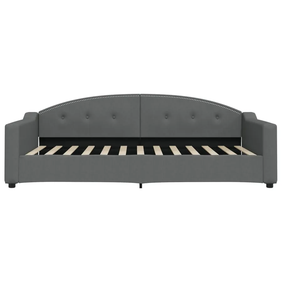 Lit de repos gris foncé 100x200 cm tissu - 3