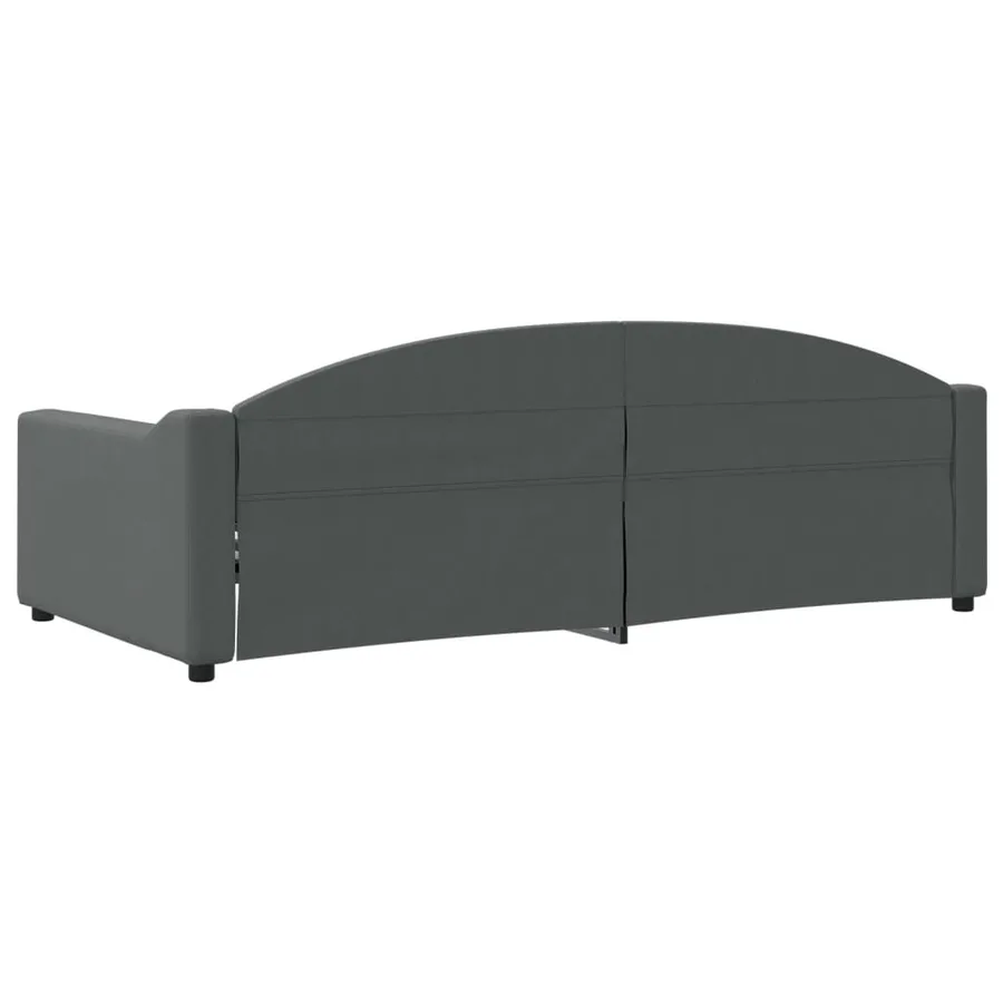 Lit de repos gris foncé 100x200 cm tissu - 5