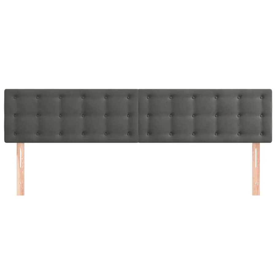 Têtes de lit Gris foncé 180x5x78/88 cm Velours - 3