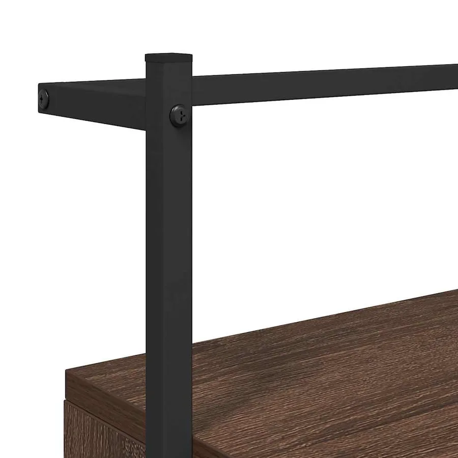 Table de chevet murale 2 pcs chêne marron 35x30x51 cm - 10