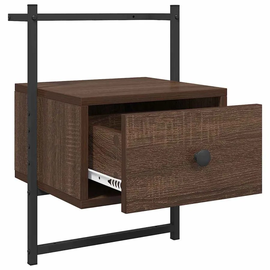Table de chevet murale 2 pcs chêne marron 35x30x51 cm - 6