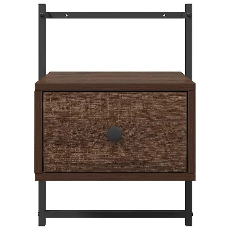 Table de chevet murale 2 pcs chêne marron 35x30x51 cm - 7
