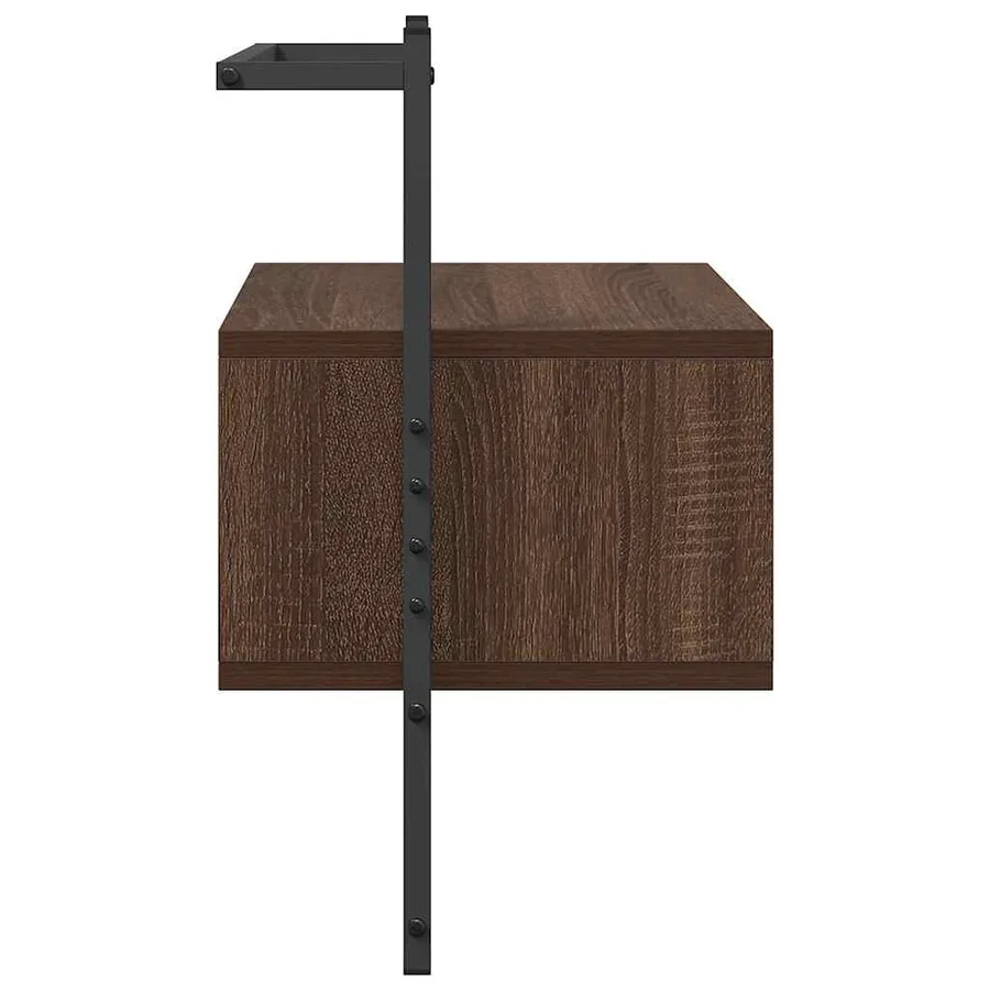 Table de chevet murale 2 pcs chêne marron 35x30x51 cm - 8