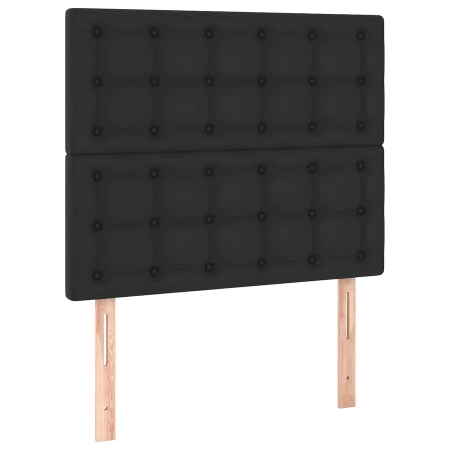 Sommier à lattes de lit avec matelas et LED Noir 90x200 cm - 7