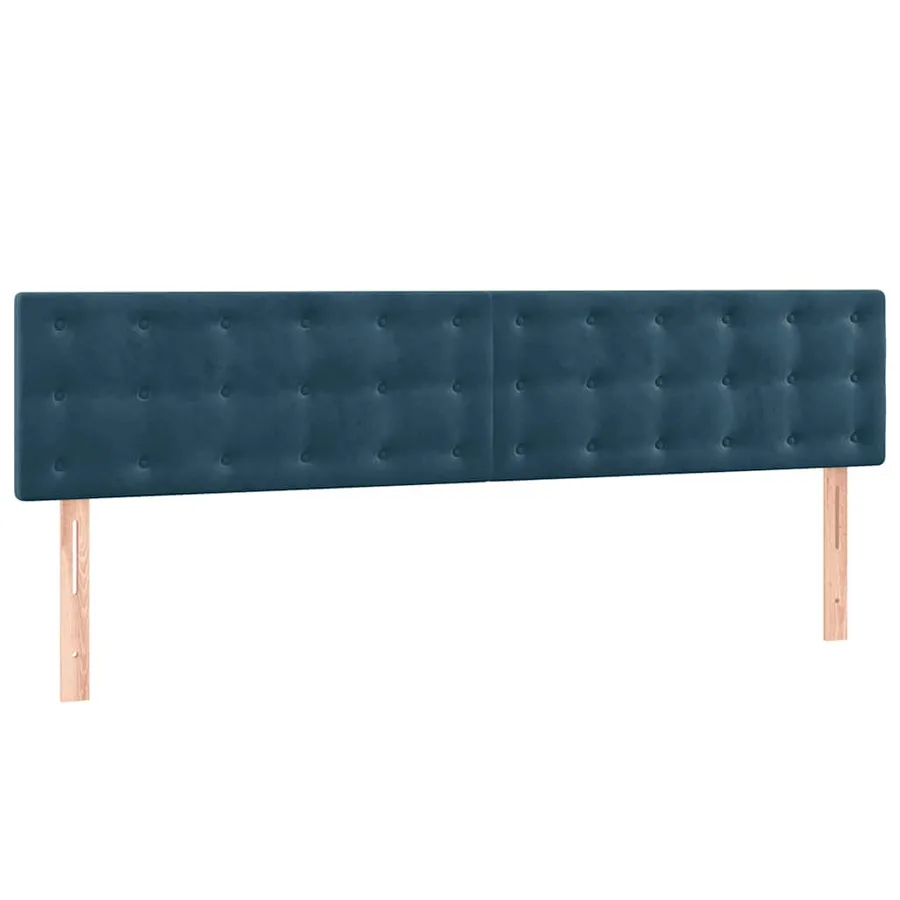 Sommier à lattes de lit et matelas Bleu foncé 180x200cm Velours - 6
