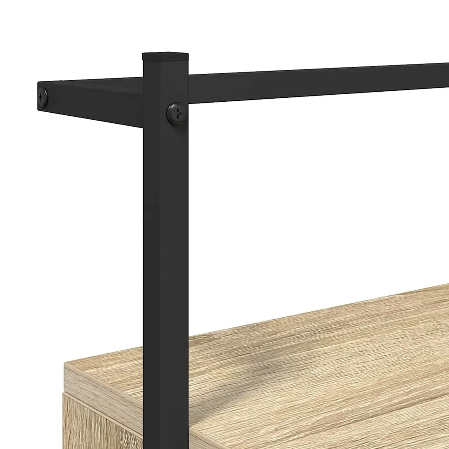 Table de chevet murale 2 pcs chêne sonoma 35x30x51 cm - 10
