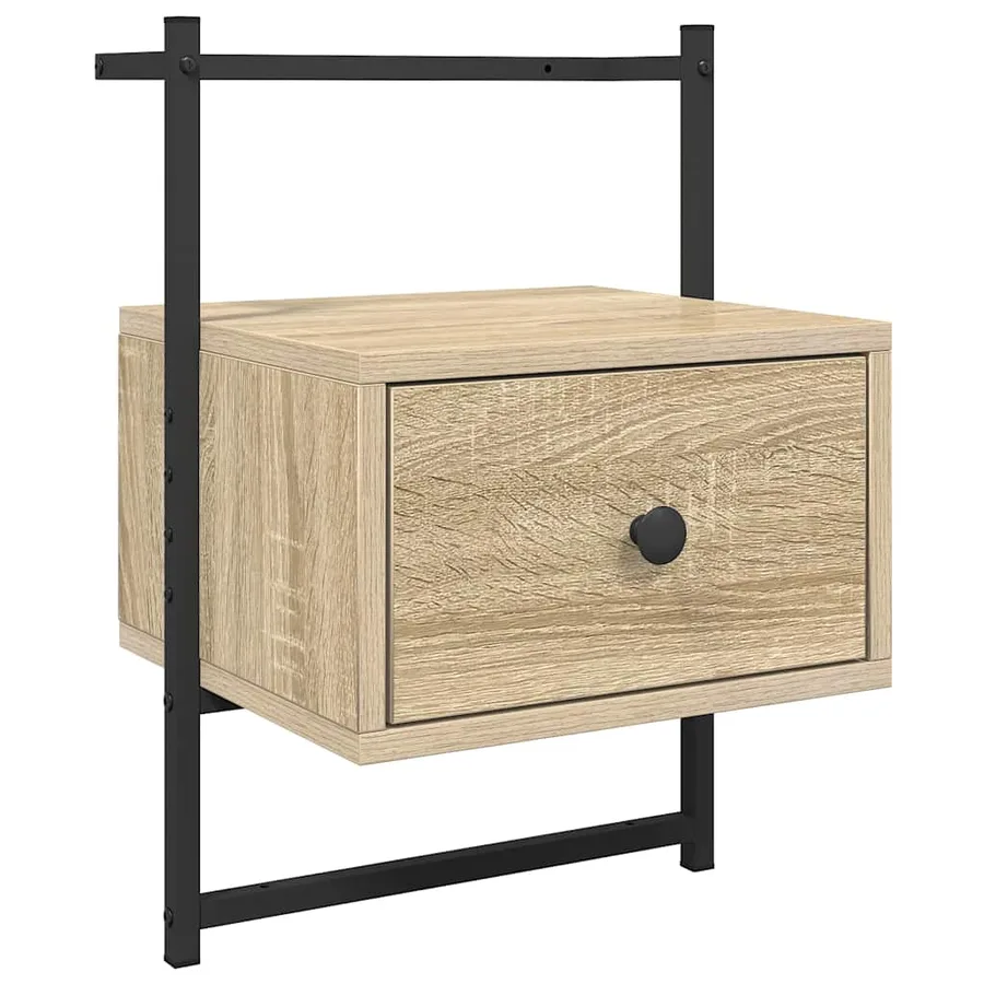 Table de chevet murale 2 pcs chêne sonoma 35x30x51 cm - 5