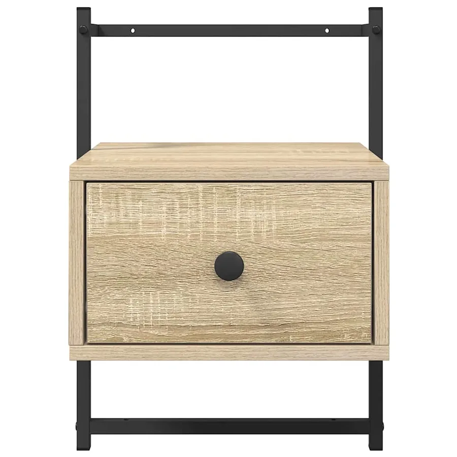 Table de chevet murale 2 pcs chêne sonoma 35x30x51 cm - 7