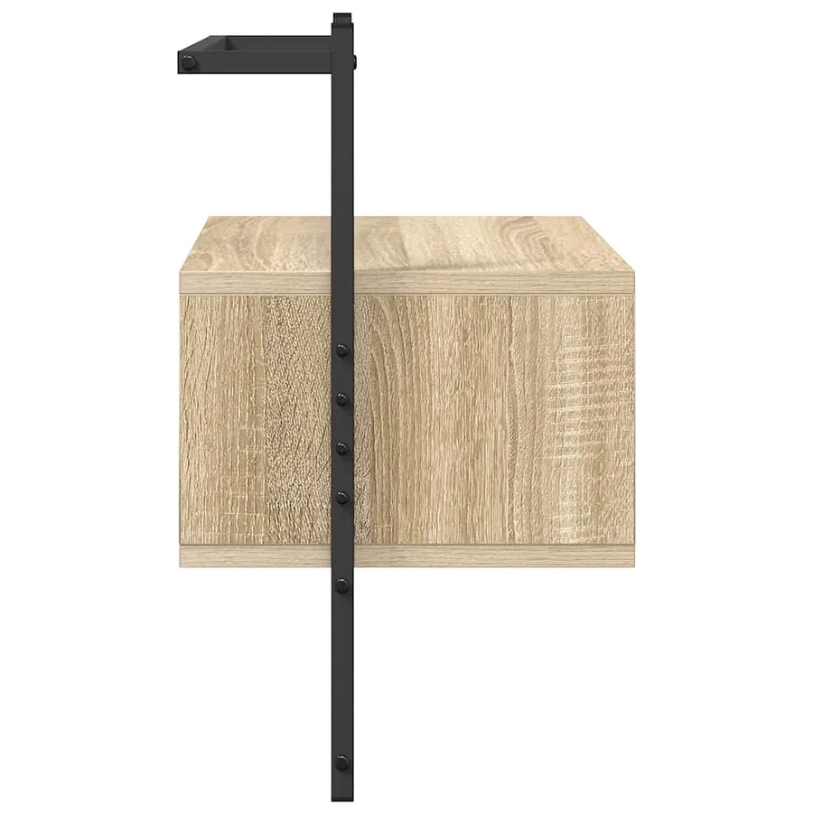 Table de chevet murale 2 pcs chêne sonoma 35x30x51 cm - 8