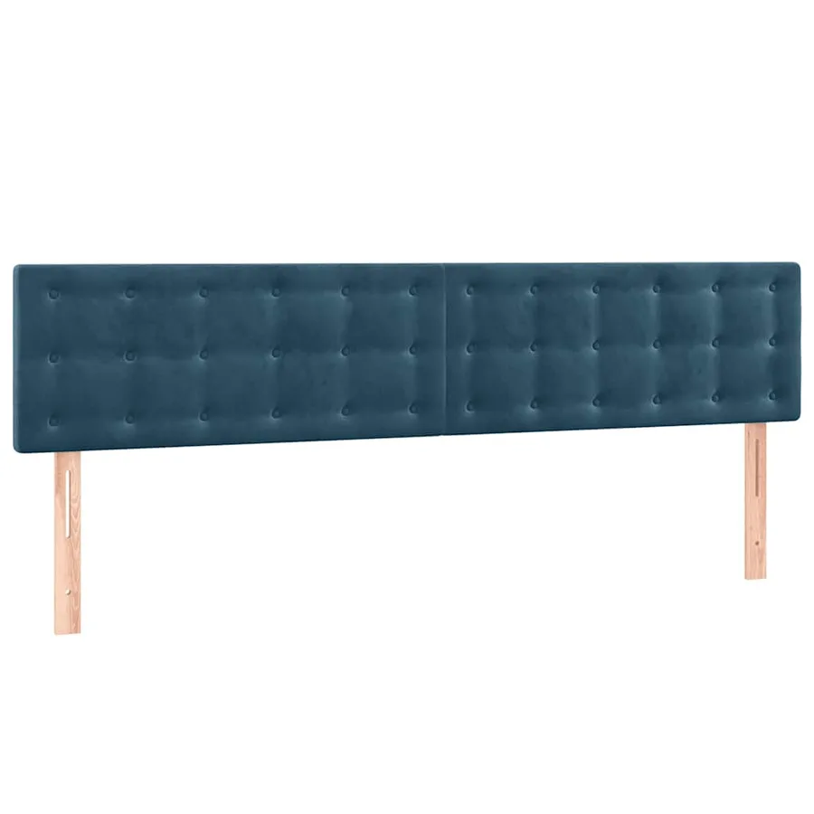 Sommier à lattes de lit matelas et LED Bleu foncé 180x200 cm - 7