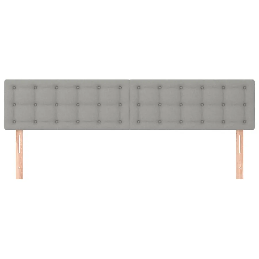Têtes de lit Gris clair 180x5x78/88 cm Tissu - 3