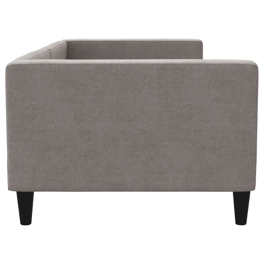 Lit de repos sans matelas taupe 90x200 cm tissu - 4