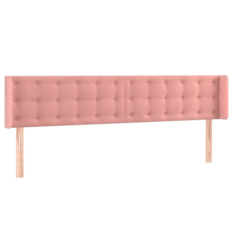 Tête de lit à LED Rose 203x16x78/88 cm Velours - 3