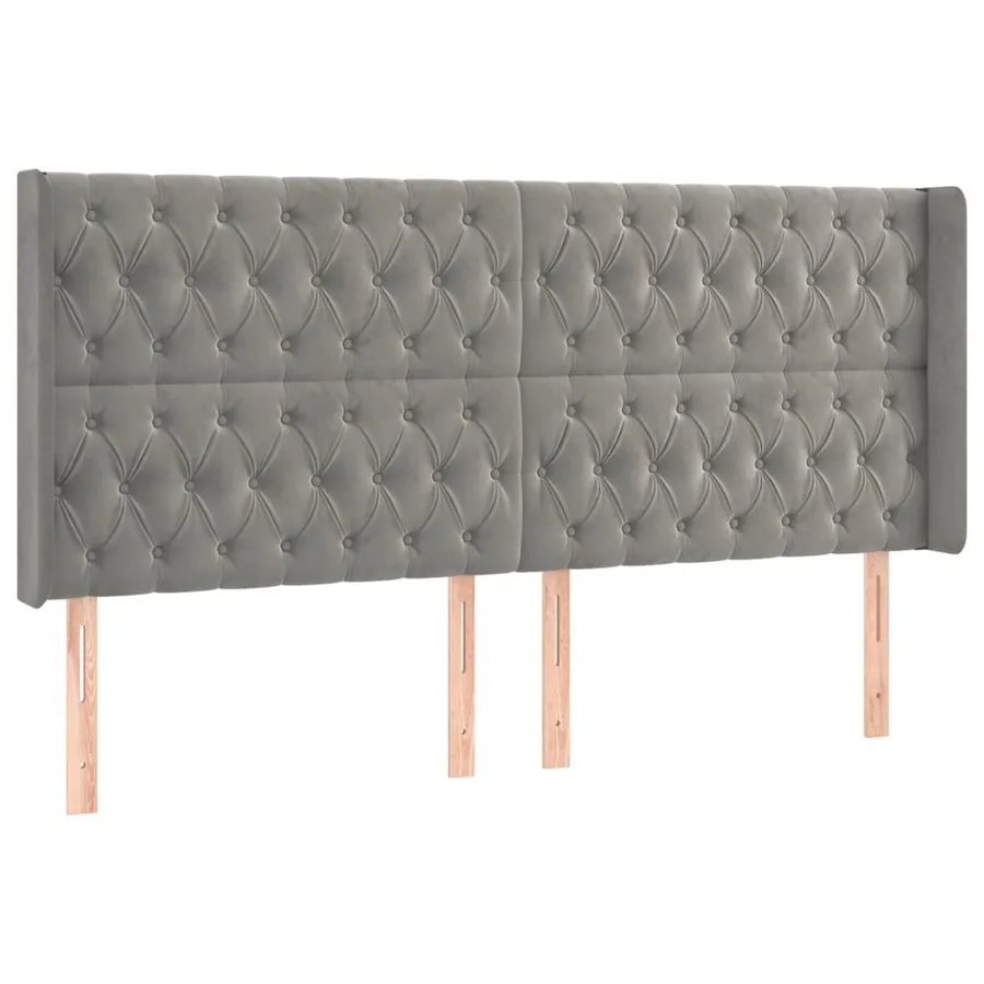 Sommier à lattes de lit matelas et LED Gris clair 180x200 cm - 7