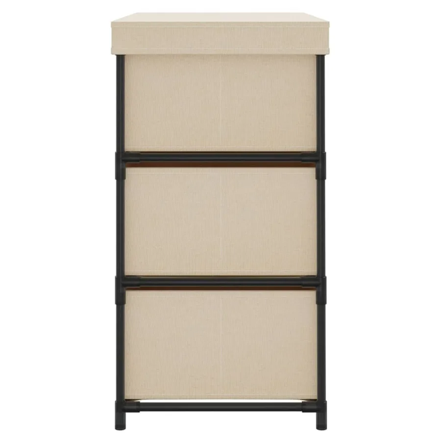 Armoire de rangement avec 6 tiroirs 55x29x55 cm Crème Acier - 4