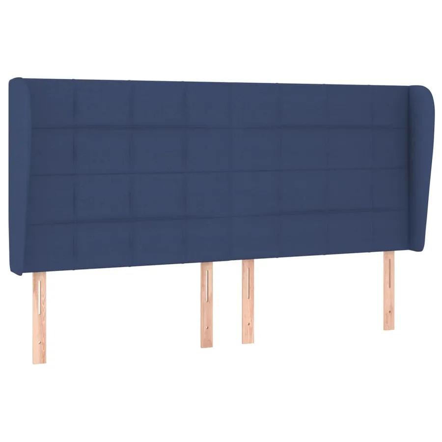 Sommier à lattes de lit avec matelas Bleu 160x200 cm Tissu - 6