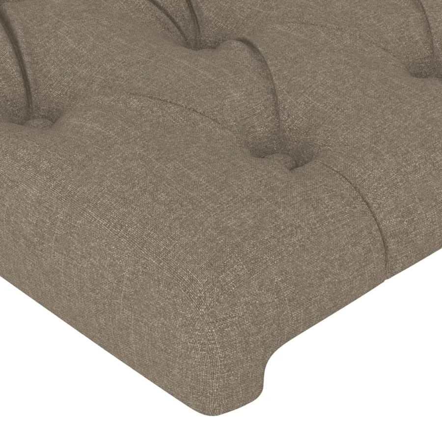 Cadre de lit sans matelas taupe 180x200 cm tissu - 10