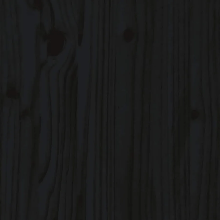 Cadre de lit sans matelas noir 135x190 cm bois massif - 5