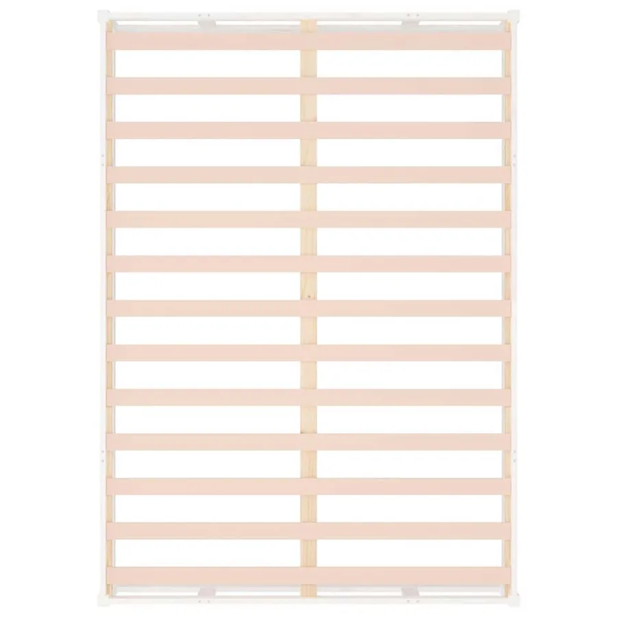 Cadre de lit sans matelas blanc 140x200 cm bois massif - 6