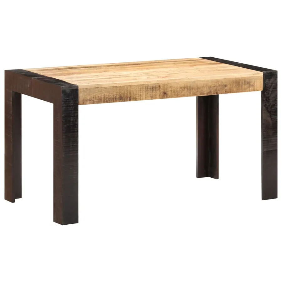 Table de salle à manger 140x70x76 cm Bois de manguier brut - 8