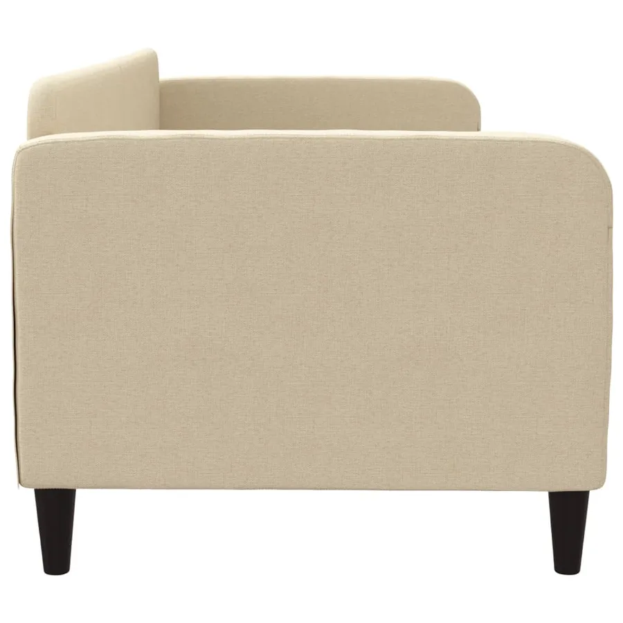 Lit de repos sans matelas crème 80x200 cm tissu - 4