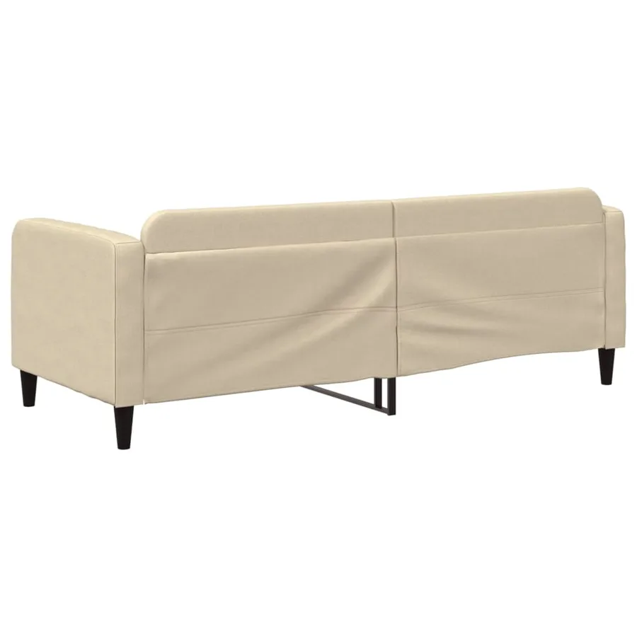 Lit de repos sans matelas crème 80x200 cm tissu - 5