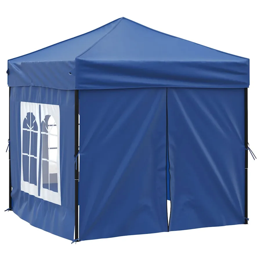 Tente de réception pliable avec parois Bleu 2x2 m - 3