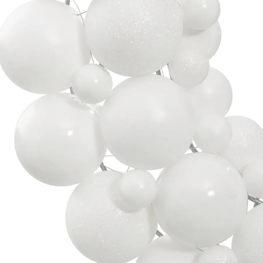 Couronne de Noël blanc 45 cm polystyrène - 3