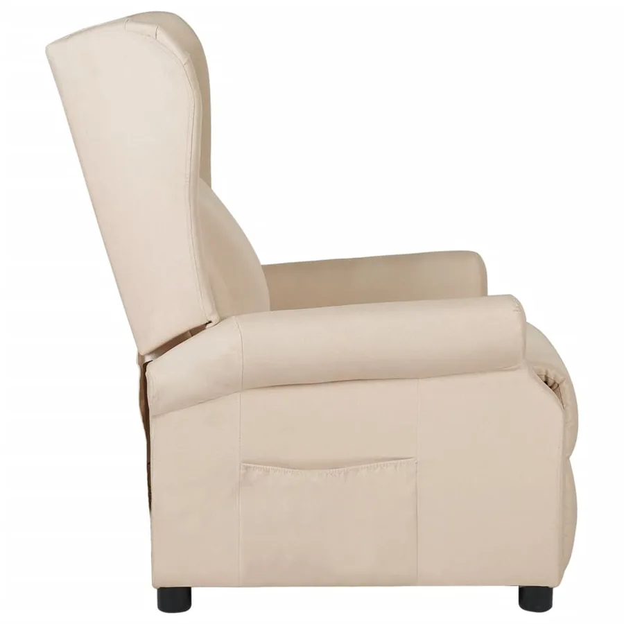 Fauteuil inclinable Crème Tissu - 3
