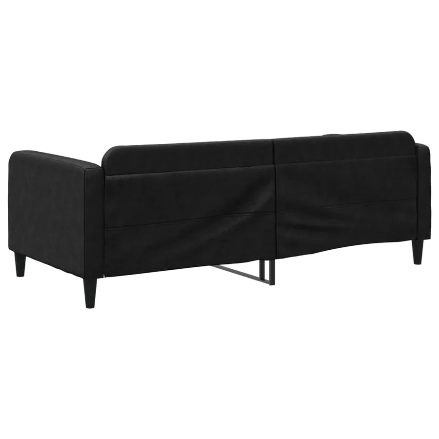 Lit de repos sans matelas noir 90x190 cm tissu - 5