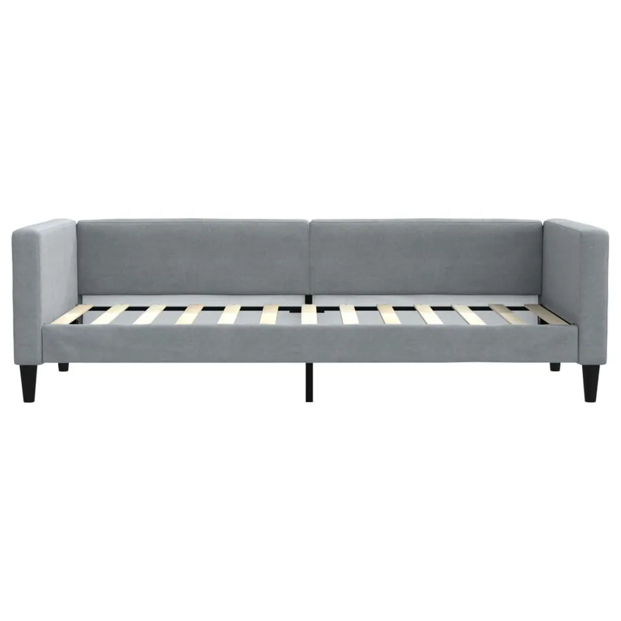 Lit de repos sans matelas gris clair 80x200 cm tissu - 3