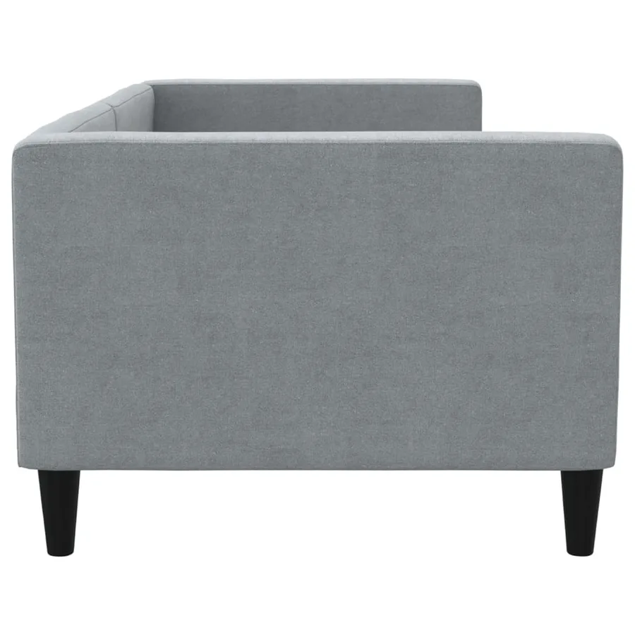 Lit de repos sans matelas gris clair 80x200 cm tissu - 4