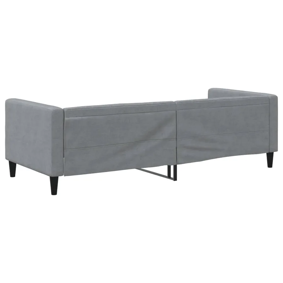 Lit de repos sans matelas gris clair 80x200 cm tissu - 5