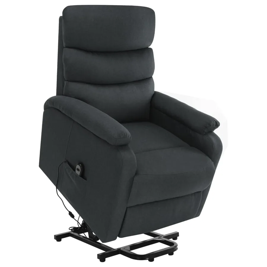 Fauteuil de massage inclinable Gris foncé Tissu