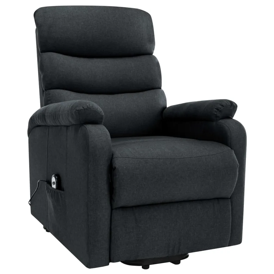 Fauteuil de massage inclinable Gris foncé Tissu - 2